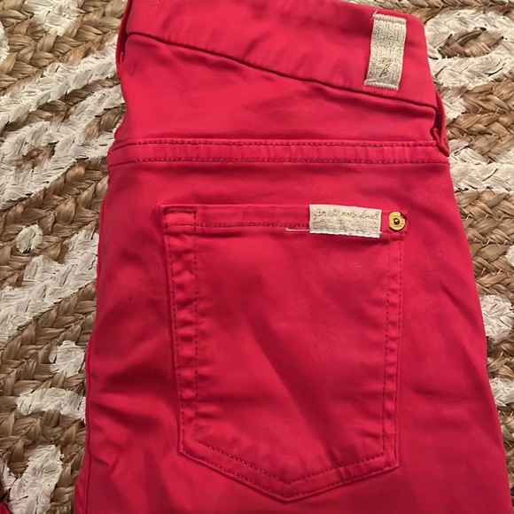 Pink 7 for all man kind jeans great condition wore them one time - Picture 2 of 5
